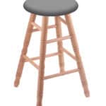 Oak 24-Inch Backless Counter Stool with Natural Finish, Turned Leg, and Canter Folkstone Grey Seat 4 Oak 24-Inch Backless Counter Stool with Natural Finish, Turned Leg, and Canter Folkstone Grey Seat