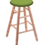 Oak 24-Inch Backless Counter Stool with Natural Finish, Turned Leg, and Canter Kiwi Green Seat 4 Oak 24-Inch Backless Counter Stool with Natural Finish, Turned Leg, and Canter Kiwi Green Seat