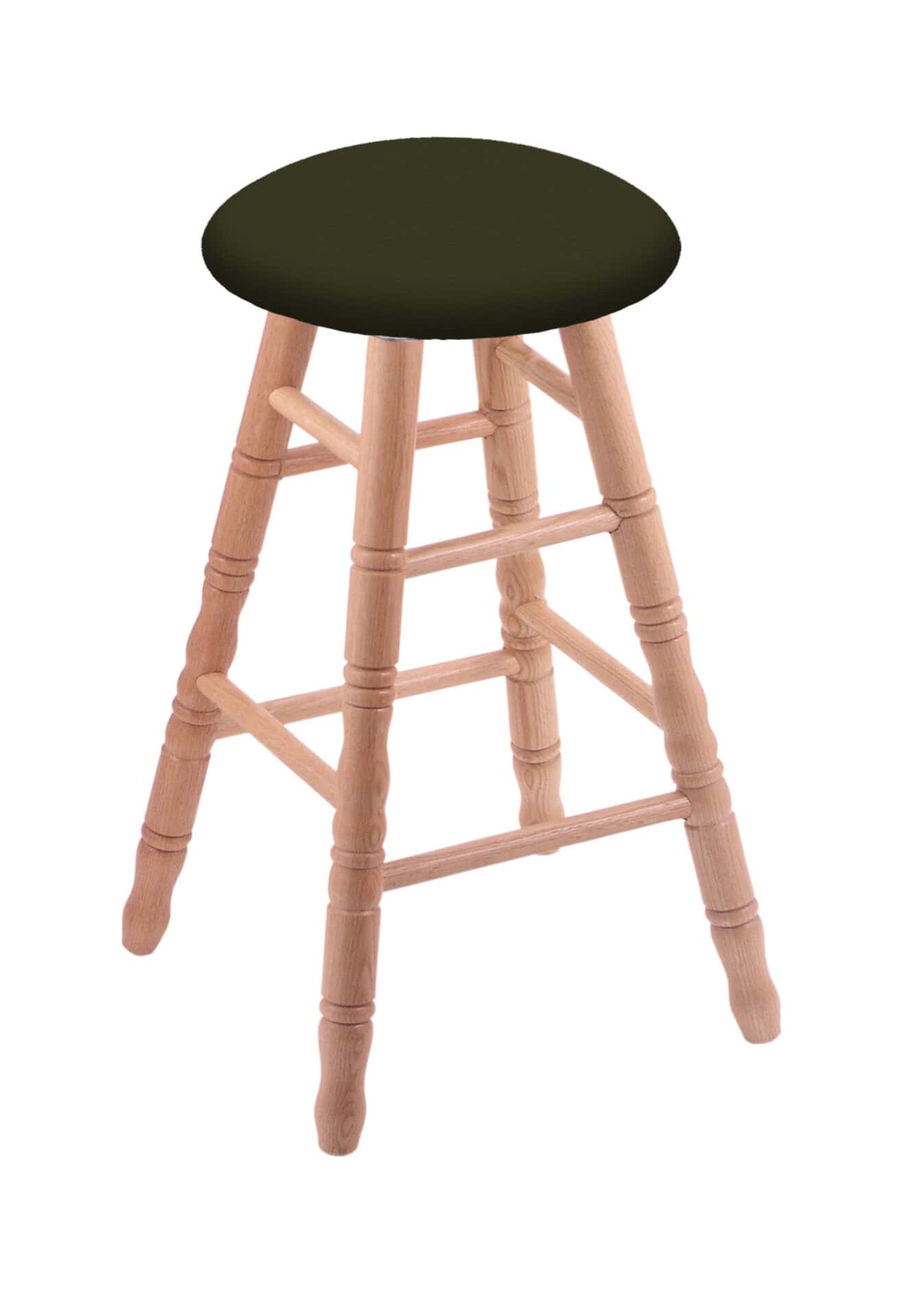Oak 24-Inch Backless Counter Stool with Natural Finish, Turned Leg, and Canter Pine Seat 1 Oak 24-Inch Backless Counter Stool with Natural Finish, Turned Leg, and Canter Pine Seat