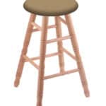 Oak 24-Inch Backless Counter Stool with Natural Finish, Turned Leg, and Canter Sand Seat 4 Oak 24-Inch Backless Counter Stool with Natural Finish, Turned Leg, and Canter Sand Seat