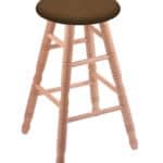 Oak 24-Inch Backless Counter Stool with Natural Finish, Turned Leg, and Rein Thatch Seat 4 Oak 24-Inch Backless Counter Stool with Natural Finish, Turned Leg, and Rein Thatch Seat