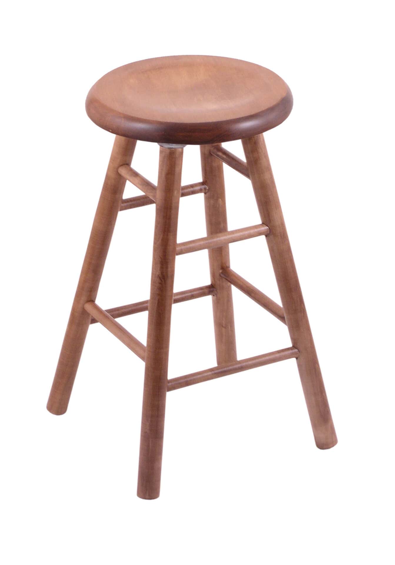 Maple 24-Inch Backless Counter Stool with Medium Finish, Smooth Leg, and Saddle Dish Seat 1 Maple 24-Inch Backless Counter Stool with Medium Finish, Smooth Leg, and Saddle Dish Seat