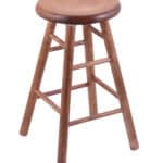Maple 24-Inch Backless Counter Stool with Medium Finish, Smooth Leg, and Saddle Dish Seat 3 Maple 24-Inch Backless Counter Stool with Medium Finish, Smooth Leg, and Saddle Dish Seat