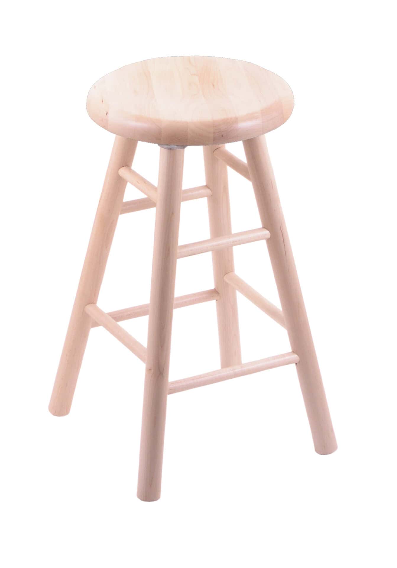 Maple 24-Inch Backless Counter Stool with Natural Finish, Smooth Leg, and Saddle Dish Seat 1 Maple 24-Inch Backless Counter Stool with Natural Finish, Smooth Leg, and Saddle Dish Seat