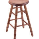 Maple 24-Inch Backless Counter Stool with Medium Finish, Turned Leg, and Saddle Dish Seat 3 Maple 24-Inch Backless Counter Stool with Medium Finish, Turned Leg, and Saddle Dish Seat
