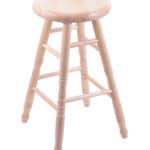 Maple 24-Inch Backless Counter Stool with Natural Finish, Turned Leg, and Saddle Dish Seat 3 Maple 24-Inch Backless Counter Stool with Natural Finish, Turned Leg, and Saddle Dish Seat