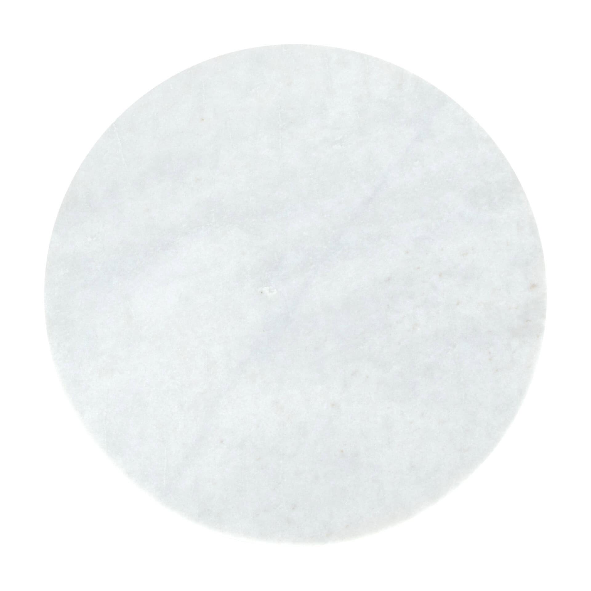Round Marble Top Side Table with Steel Frame and Rubber Feet 6 Round Marble Top Side Table with Steel Frame and Rubber Feet - Image 6