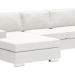 White Sectional Sofa with Modular Design and Chrome Steel Legs 12 White Sectional Sofa with Modular Design and Chrome Steel Legs