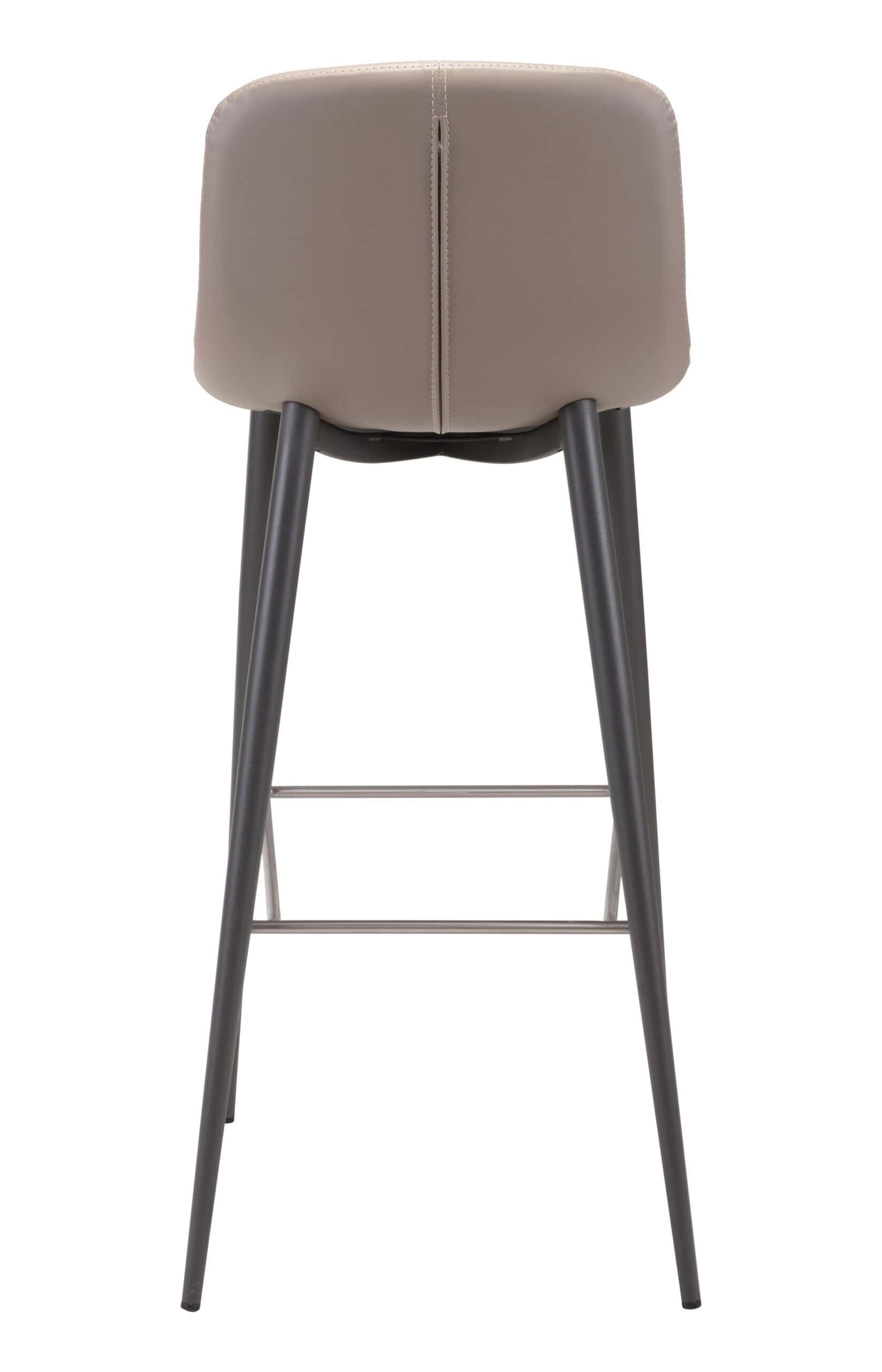 Ergonomic Tufted Barstool with Faux Leather Seat and Footrest (Set of 2) 10 Ergonomic Tufted Barstool with Faux Leather Seat and Footrest (Set of 2)