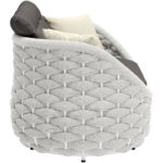 Gray Outdoor Loveseat with Aluminum Frame and Olefin Fabric