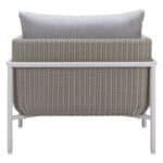 Gray Outdoor Armchair with Cushions and Weather Resistant Frame