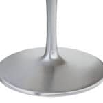 Modern Glam Round Dining Table with Marble Top and Steel Base 13 Modern Glam Round Dining Table with Marble Top and Steel Base