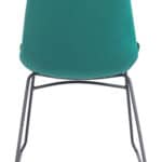 Velvet Tufted Dining Chair with Steel Frame in Green (Set of 2)
