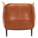 Coffee Brown Faux Leather Accent Chair with Wood and Steel Legs 17 Coffee Brown Faux Leather Accent Chair with Wood and Steel Legs
