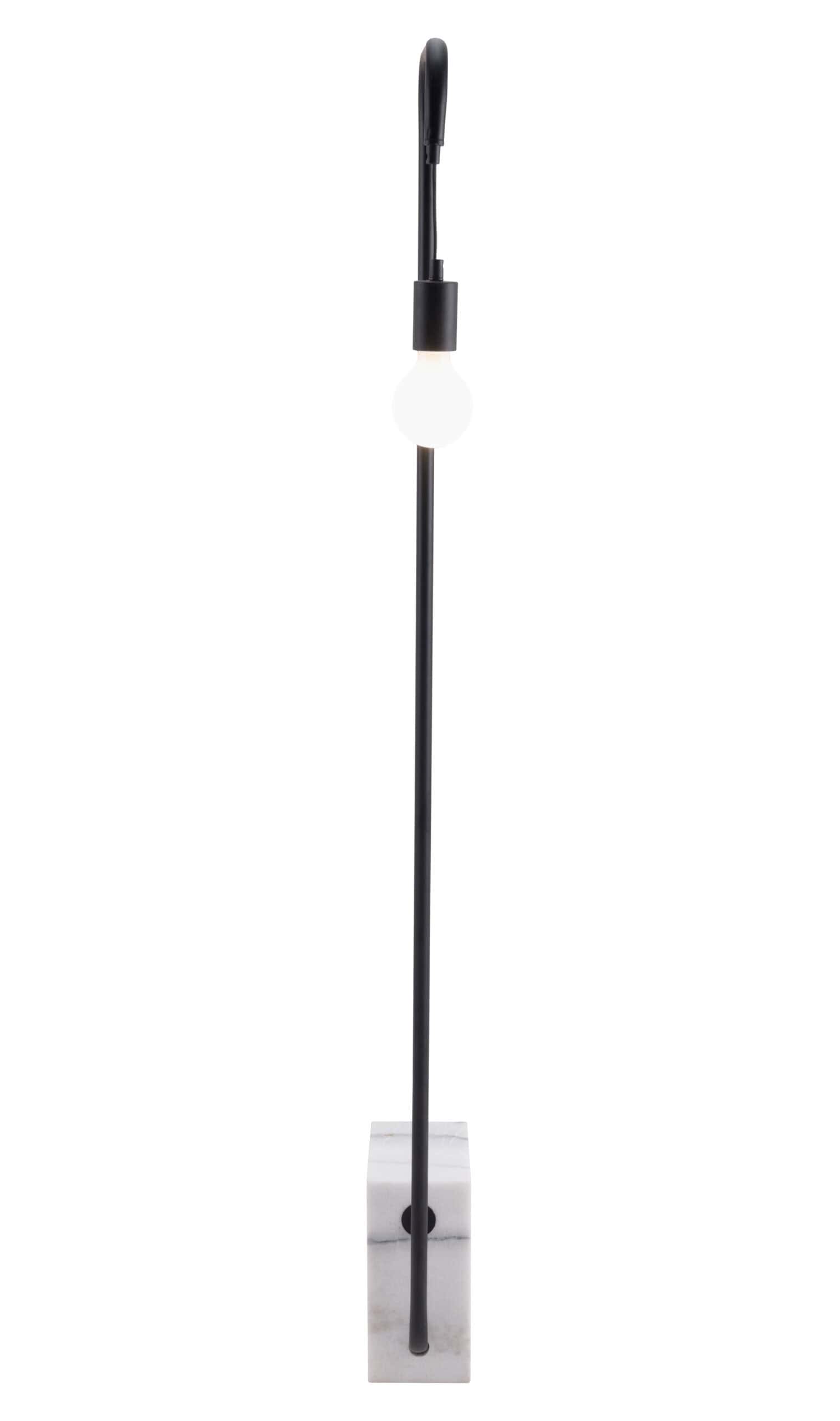 Modern Copper-Red Floor Lamp with Marble Base 9 Modern Copper-Red Floor Lamp with Marble Base