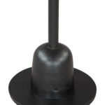 Marble Top Side Table with Cast Aluminum Base