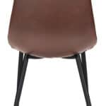 Brown Faux Leather Scoop Dining Chair with Tufted Seat (Set of 2) 14 Brown Faux Leather Scoop Dining Chair with Tufted Seat (Set of 2)