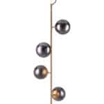 Modern Deco Gold Ceiling Lamp with Smoked Glass Shades 19 Modern Deco Gold Ceiling Lamp with Smoked Glass Shades
